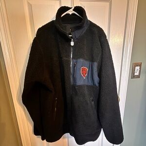 Chicago Bears NFL Pro Line - Black Fleece/Sherpa Jacket with Logo